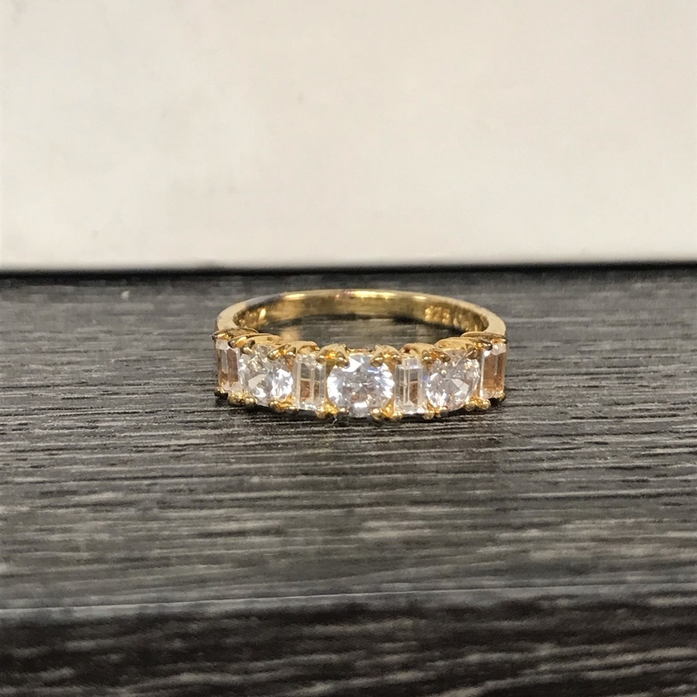 Absolute Gold Plated & Cubic Zirconia Ring Size 7
